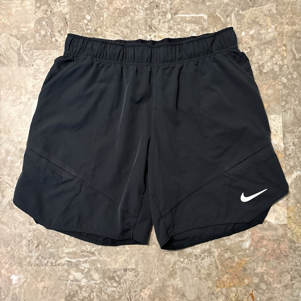 Nike Court Shorts Mens Medium Black Advantage Tennis Woven Dri Fit DD8329